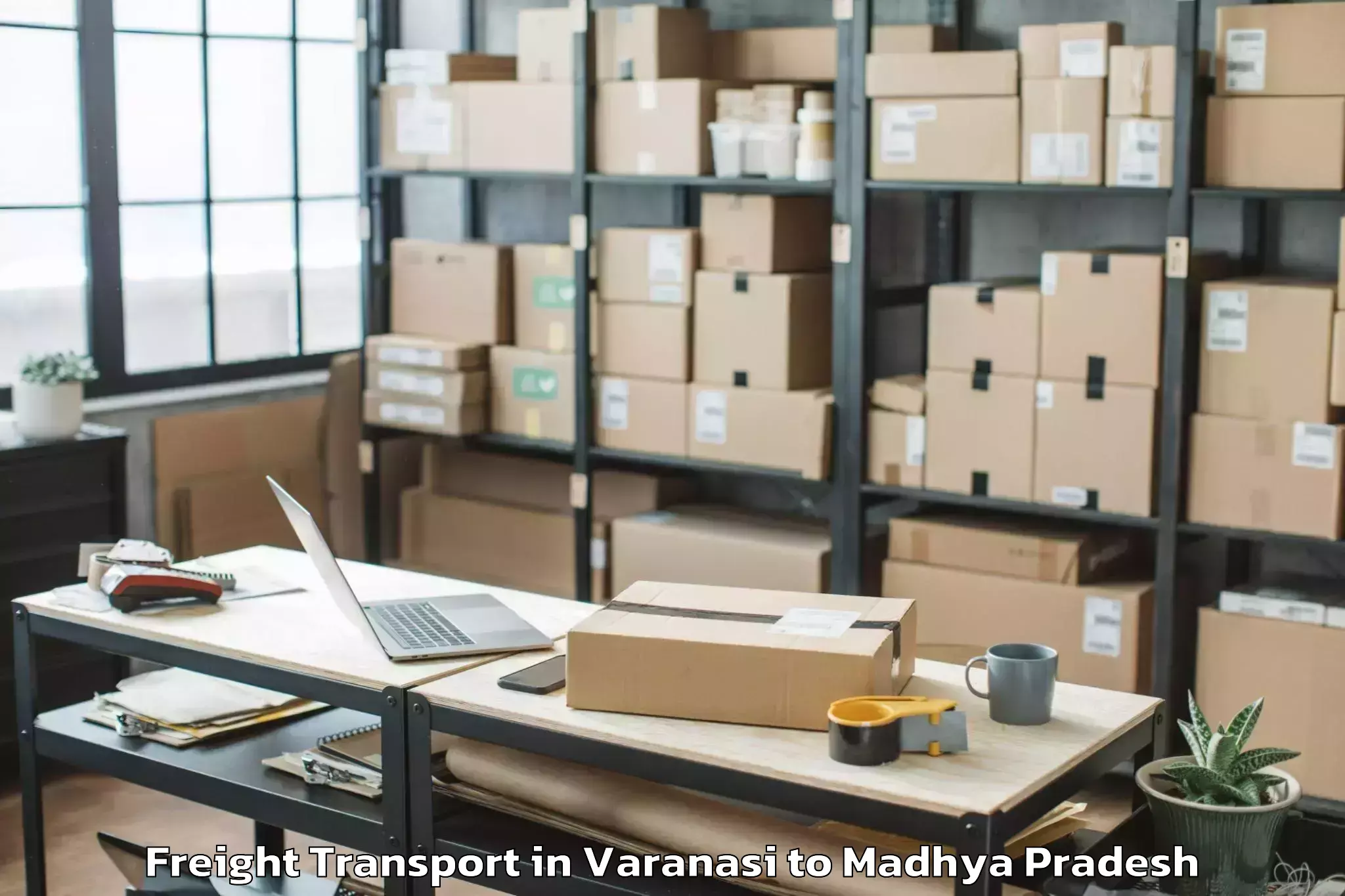 Affordable Varanasi to Indore Freight Transport